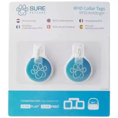 Médaillon d'identification SUREFLAP - Lot de 2 - Radiofréquence - Pour chats adultes