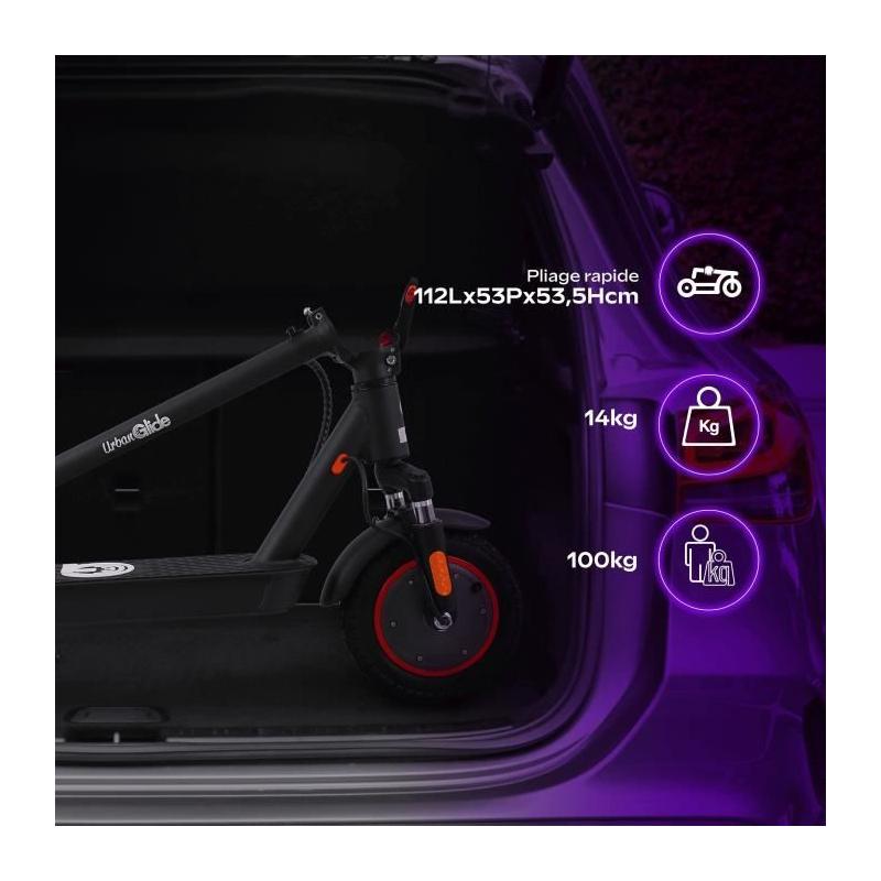 Trottinette électrique pliable UrbanGlide Ride 100 MAX - 350W - Noir