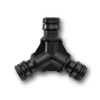 Connecteur robuste 3 voies pour arrosage - Dimensions: 27,7x16,1x2,6 cm