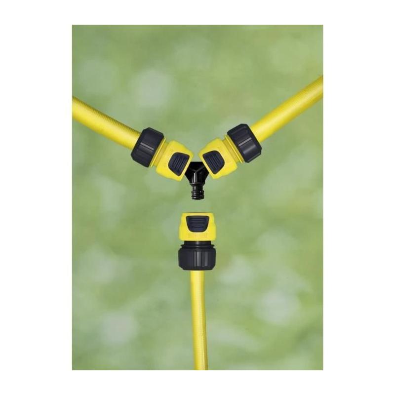 Connecteur robuste 3 voies pour arrosage - Dimensions: 27,7x16,1x2,6 cm