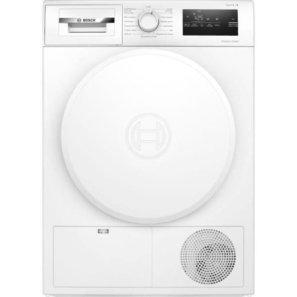 Seche-linge pompe a chaleur BOSCH WTH8300DFR SER4 - 8 kg - Classe A++ - Blanc