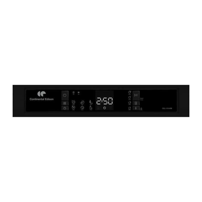 Lave-vaisselle pose libre Continental Edison 10 couverts Noir