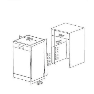 Lave-vaisselle pose libre Continental Edison 10 couverts Noir