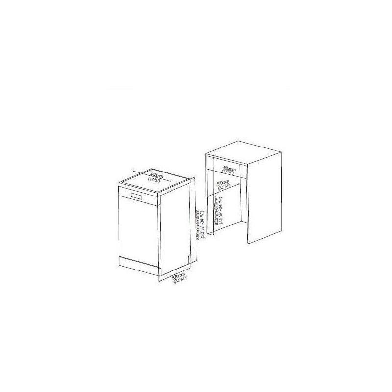 Lave-vaisselle pose libre Continental Edison 10 couverts Noir