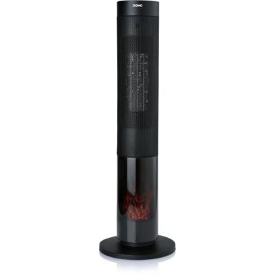 Chauffage céramique 2000W effet feu de bois - DOMO DO7345H - Noir