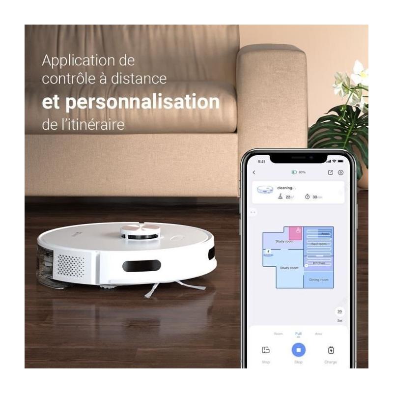 Aspirateur Robot EZVIZ RE5: Puissance 4000 Pa, Navigation LIDAR