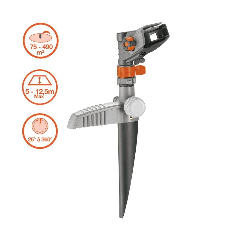 Arroseur-canon sur pic Comfort GARDENA - Jardin XL - Portée 12.5m