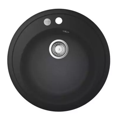 Evier GROHE K200 Noir - Design Rond - 1 bac