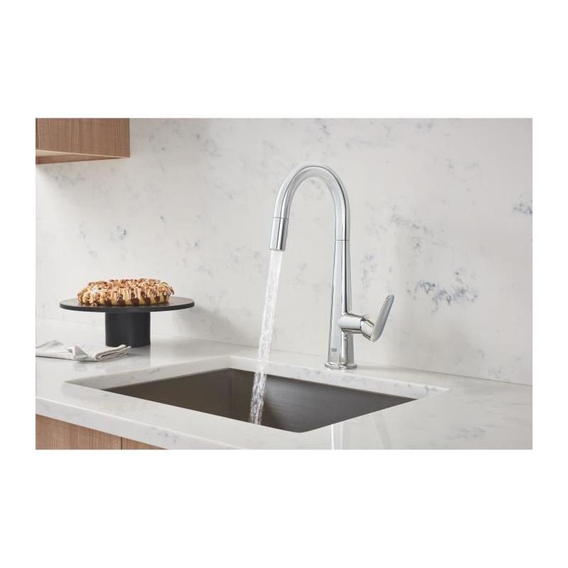 Mitigeur évier cuisine GROHE - Design moderne, dimensions compactes