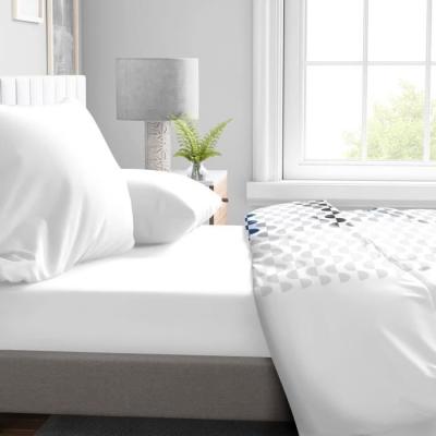 Drap Housse Microfibre Blanc - 160x200 + 30 cm - Linge de Maison Moderne