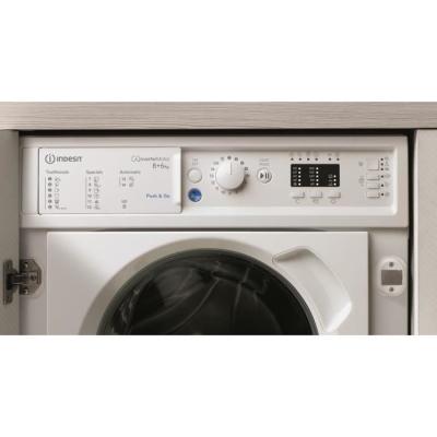 Lave-linge séchant encastrable Indesit - 8 à 6kg - Blanc