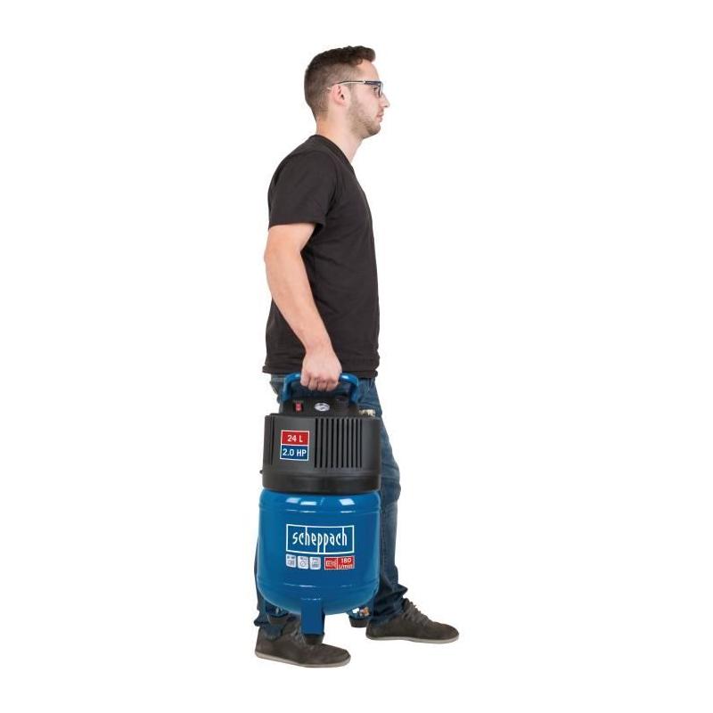 Compresseur d'air vertical Scheppach HC24V - Compact et puissant!