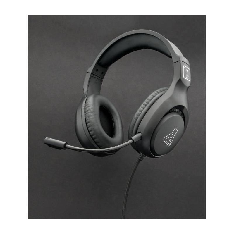 Casque Gamer Filaire The G-Lab KORP YTTRIUM - Microphone - Noir