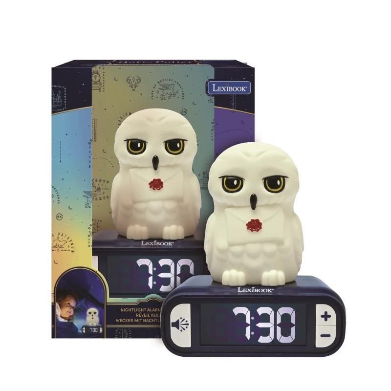 Réveil veilleuse digital Hedwige 3D lumineux et sonore