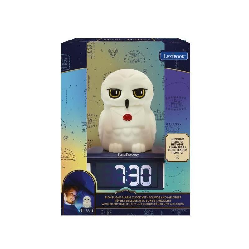 Réveil veilleuse digital Hedwige 3D lumineux et sonore