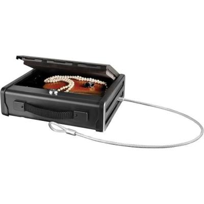 Coffre-fort compact avec câble de fixation - Dimensions pratiques