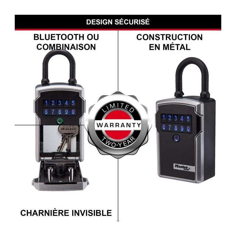 Boîte à Clé Connectée Master Lock - Bluetooth ou Combinaison - Sécurité COFFRE FORT
