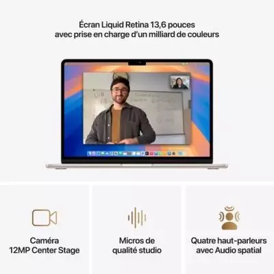 MacBook Air M4 (2025) 13,6" - RAM 24Go - Stockage 512Go - CPU/GPU 10 cœurs - Lumiere Stellaire