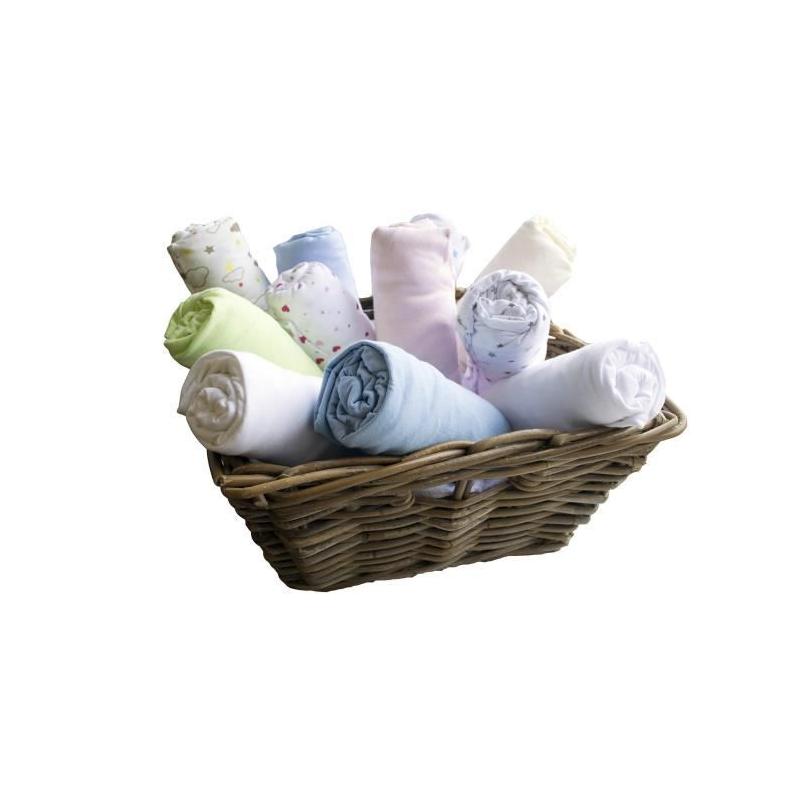 Ensemble de 2 Draps Housse Blanc pois/Perle 70x140 cm