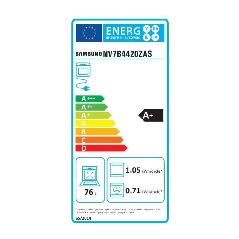 Four encastrable double convection catalyse SAMSUNG - NV7B4420ZAS - Inox - Connecté