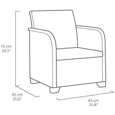 Ensemble de jardin en résine tressée - Allibert by KETER - SanRemo - Cappuccino Ensemble de jardin en résine tressée - Allibert by KETER - SanRemo - Cappuccino