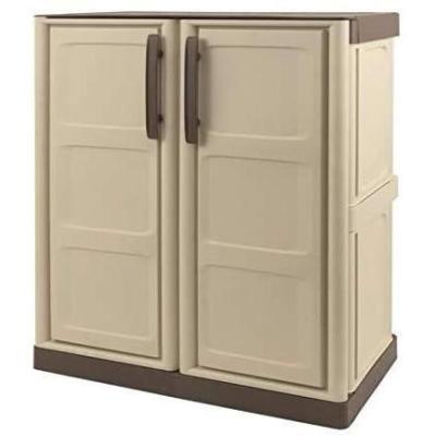 Armoire de rangement basse TOOD - Taupe/écru - Plastique recyclable