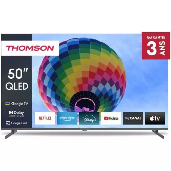 THOMSON 50QG4S14 - TV QLED 50 (126 cm) - 4K 3840x2160 - HDR 10 - Google TV - 2xHDMI 2.1 + 2xHDMI 2.0