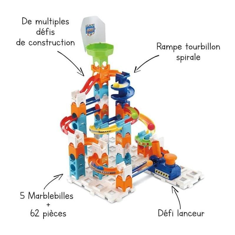Circuit à billes VTECH Marble Rush - Set Aventure - 61 pièces