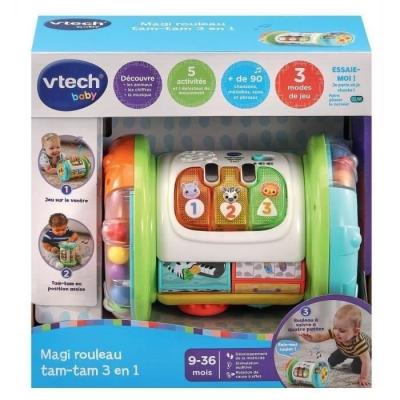Rouleau d'activités interactif VTECH MAGI ROULEAU TAM-TAM 3 EN 1 - Blanc/Multicolore