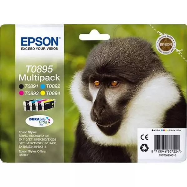 EPSON Multipack T0896 - Singe - Cyan, Magenta, Jaune (C13T08954010)