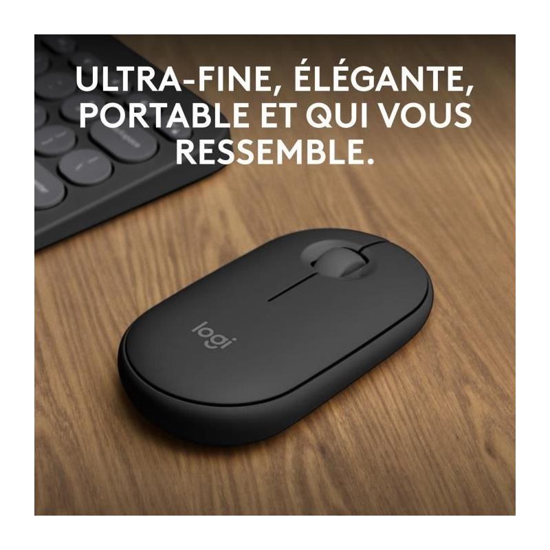 Souris Logitech Pebble Mouse 2 M350s - Légère et portable - Graphite