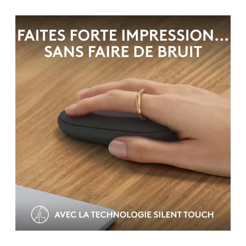 Souris Logitech Pebble Mouse 2 M350s - Légère et portable - Graphite