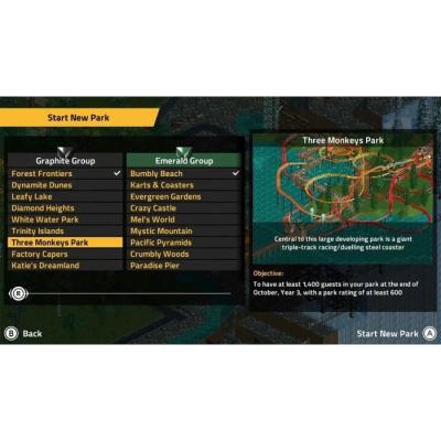 RollerCoaster Tycoon Classic - Jeu Nintendo Switch avec dimensions compactes