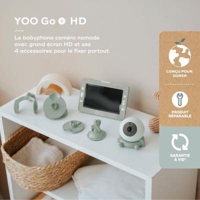 Babyphone Caméra YOO Go+ - Ecran HD 5", Batterie Rechargeable