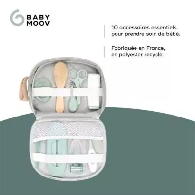 Trousse de Soin Bébé Eco-Responsable - 10 Accessoires, Matcha