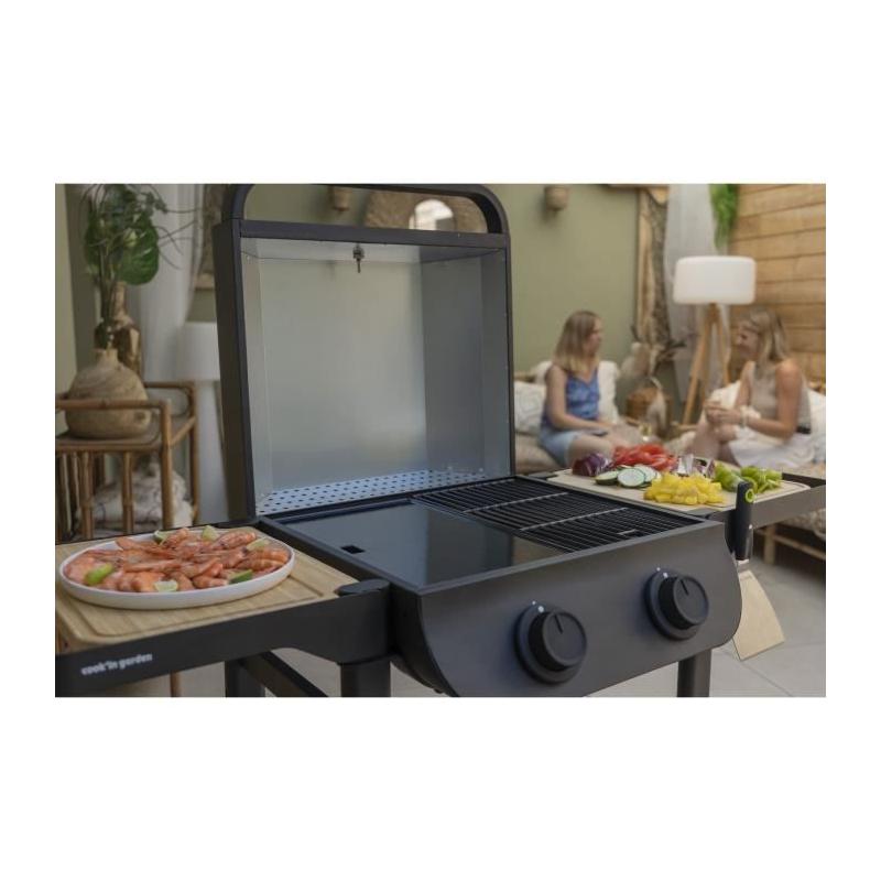 Barbecue électrique COOK'IN GARDEN Flavo 50 sur chariot - Puissance 2500 Watts