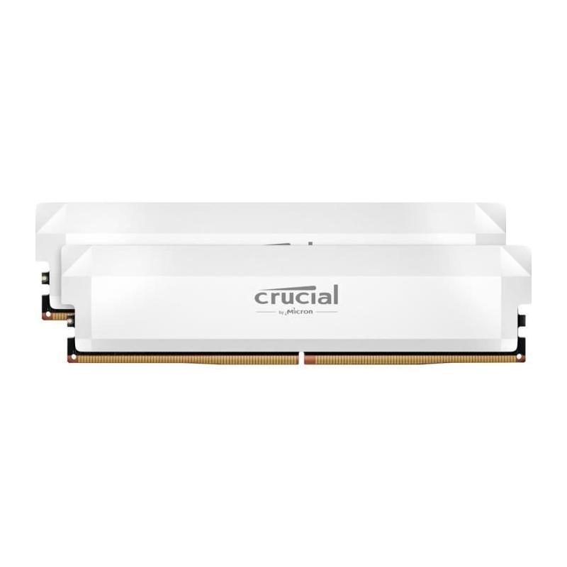 Kit RAM DDR5 PRO Crucial 64Go - Overclocking Edition - Blanc