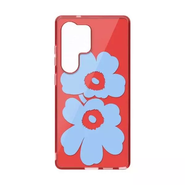Coque pour Samsung Galaxy S25 Ultra Motif Floral Unikko Samsung Rouge