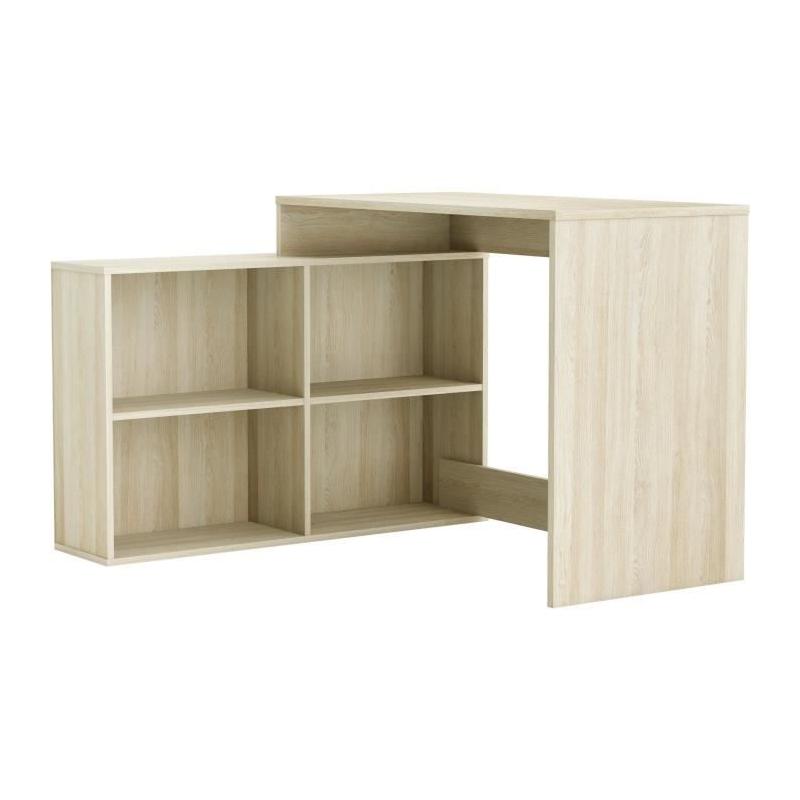 Bureau d'angle contemporain chêne Shannon - L 112 cm - Made in France