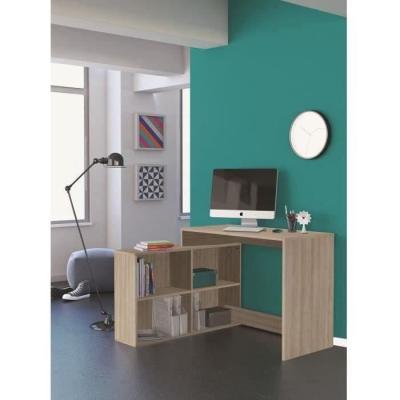 Bureau d'angle contemporain chêne Shannon - L 112 cm - Made in France