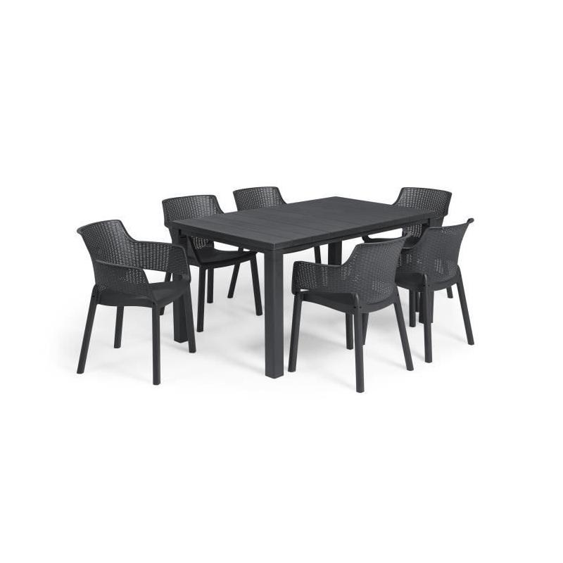 Lot de 6 Fauteuils monoblocs empilables en résine de synthèse - ALLIBERT BY KETER