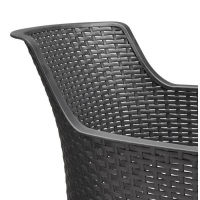 Lot de 6 Fauteuils monoblocs empilables en résine de synthèse - ALLIBERT BY KETER