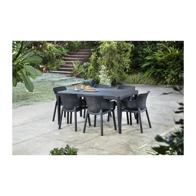 Lot de 6 Fauteuils monoblocs empilables en résine de synthèse - ALLIBERT BY KETER