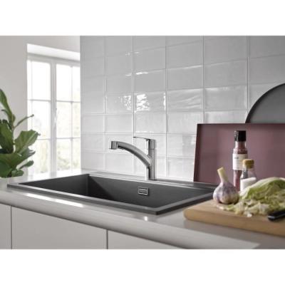 Robinet de cuisine GROHE Start - Supersteel - Mitigeur moncommande - Douchette extractible