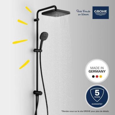Colonne de douche GROHE Vitalio Comfort 250 - Economie d'eau - Noir Mat