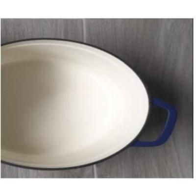 Cocotte fonte massive GSW Blue Magic 33x25 cm - Ovale - Induction - Bleu