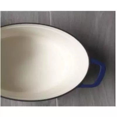 Cocotte fonte massive GSW Blue Magic 33x25 cm - Ovale - Induction - Bleu