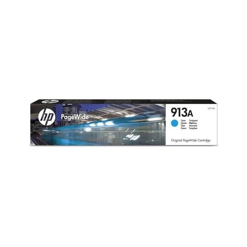 Cartouche d'encre cyan HP 913A authentique pour HP PageWide • CARTOUCHE IMPRIMANTE