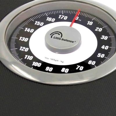 Balance Pese-personne mécanique LITTLE BALANCE 8400 Confort 180, Noir & Chrome