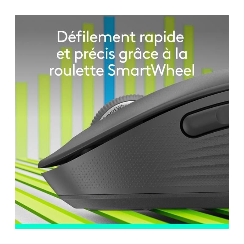 Souris Logitech M650 sans fil - Silencieuse et Graphite